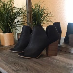 Open-Toe Booties, barely used